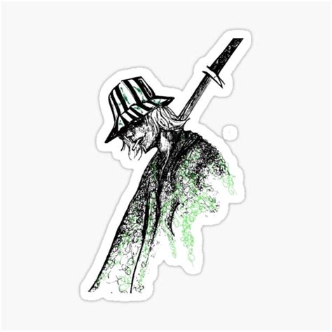 Kisuke Urahara Sticker By Aliartiste Redbubble