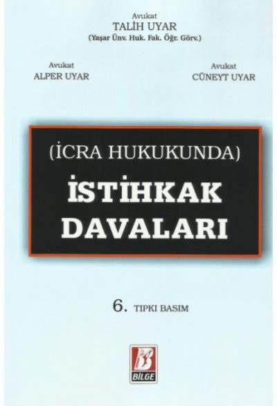 Cra Hukukunda Stihkak Davalar Tal H Uyar