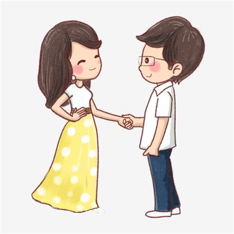 Couple Holding Hands Cartoon Images ~ Cartoon Couple Hand Drawn Couple