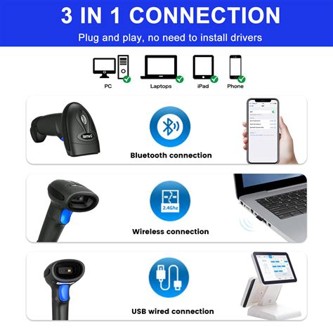 Lenvii Cw Bluetooth D Barcode Scanner Wired G Wireless Barcode