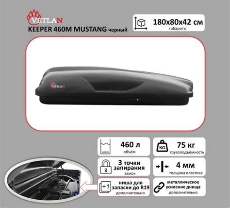 Багажный бокс VETLAN keeper mustang1 - купить по доступным ценам в ...