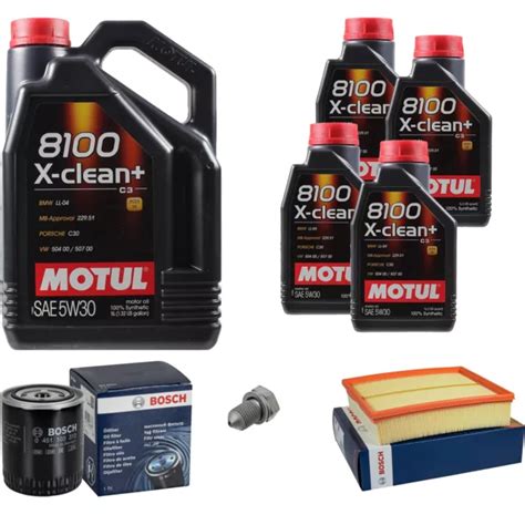 Bosch Inspection Set L Motul X Clean W Pour Audi Vw A