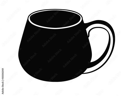 Black Cup Silhouette Stock Illustration For Logo Or Corporate