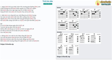 Chord Trái Tim Sầu Tab Song Lyric Sheet Guitar Ukulele Chords Vip