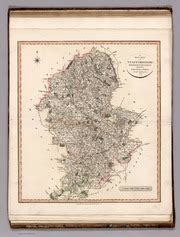 A New Map Of Staffordshire Divided Into Hundreds Exhibiting Its