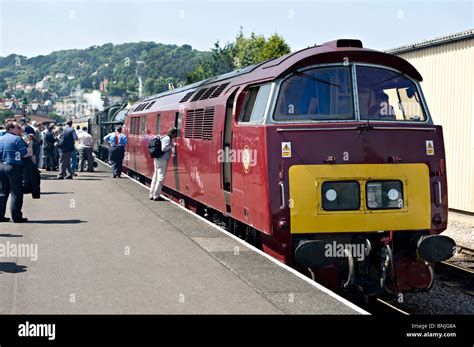 The Preserved Western Class Diesel Locomotive On The West Somerset Railway Minehead Devon