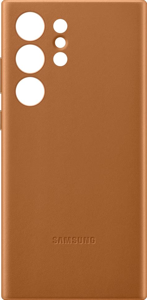 Customer Reviews Samsung Galaxy S23 Ultra Leather Case Camel Ef Vs918laegus Best Buy