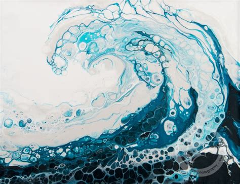 Acrylic Wave Painting Ocean Waves Art Abstract Ocean Painting Art