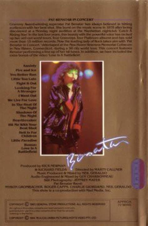 Pat Benatar Live In New Haven 1983