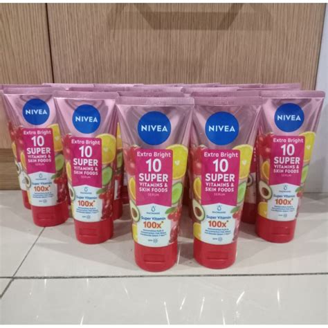 Jual Nivea Extra Bright Body Serum Ml Super Vitamin Skin Food