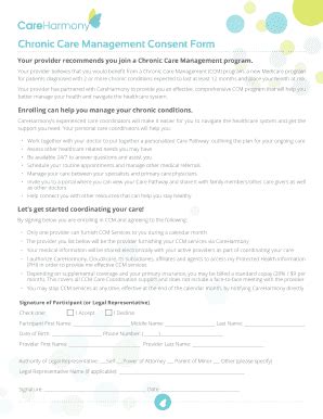 Fillable Online Chronic Care Management Consent Form Fax Email Print