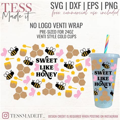 Bee Cold Cup Svg Spring No Hole Svg Tess Made It