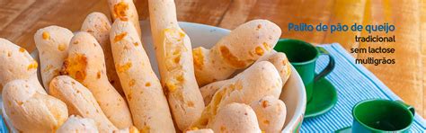 Palito de pão de queijo tradicional congelado pacote 500g Lá de