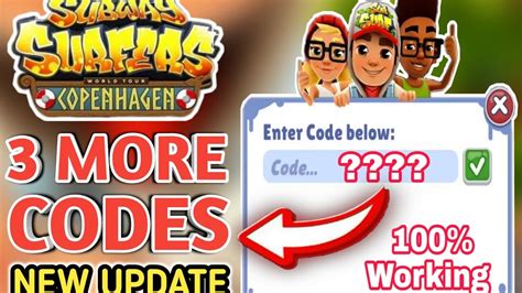 SUBWAY SURFERS COPENHAGEN PROMO CODES 2021 SUBWAY SURFERS UNLOCK