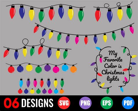 Lights SVG, Christmas Lights SVG, Christmas SVG, My Favorite Color is Christmas Light Svg, Svg ...