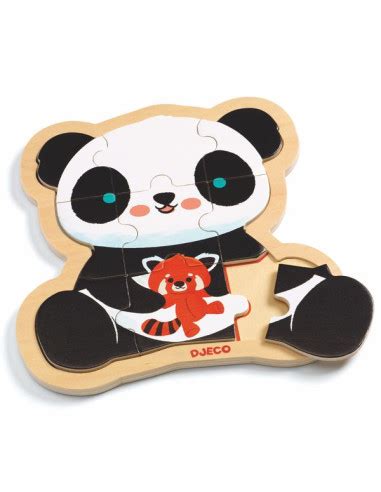 Puzzlo Panda Djeco Puzzle En Bois Enfant