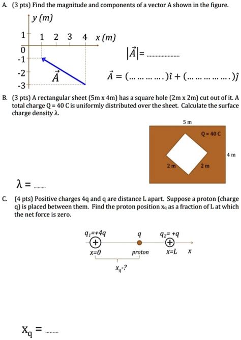 3 Pts Find The Magnitude And Components Of A Vector Solvedlib