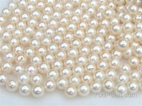 Mm White Round Freshwater Loose Pearl Beads On Sale Aa Pearl