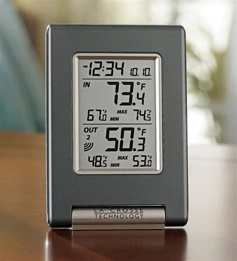 Wireless Weather Station and Clock with Remote Sensor | Wind and Weather