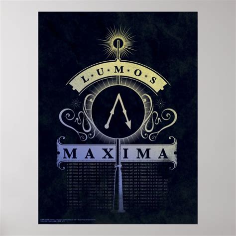 Harry Potter Spell | Lumos Maxima Graphic Poster | Zazzle.com