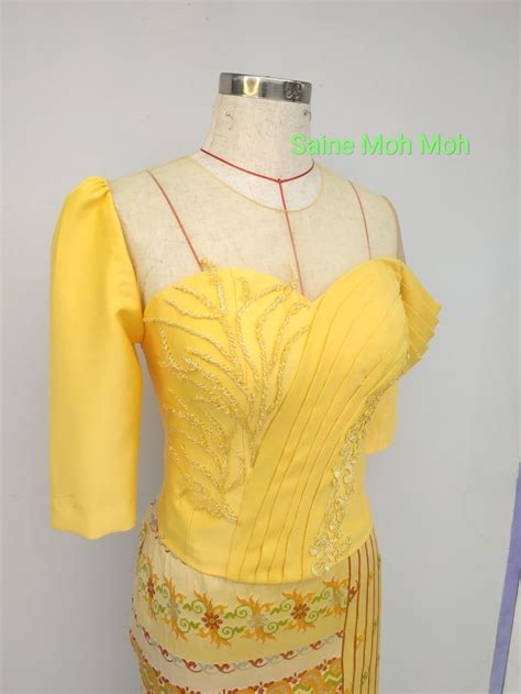 Pin Von Designer Saine Moh Moh Auf Myanmar Dress