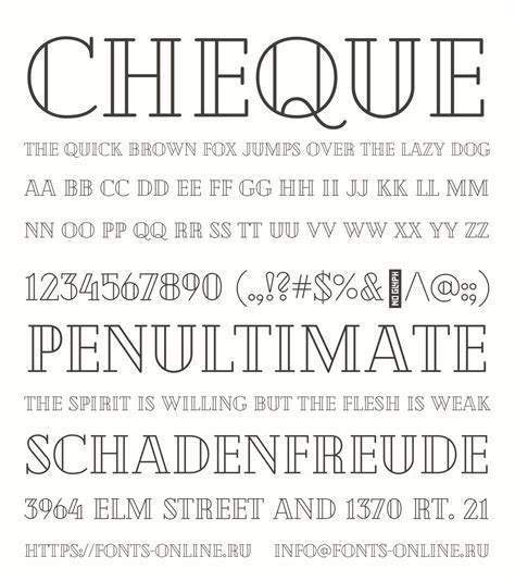 Cheque Font