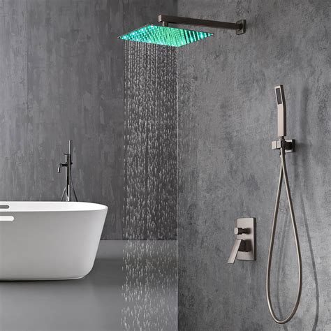 Buy Bathselect Rain Shower Set Single Handle Thermostatic Valve Brushed