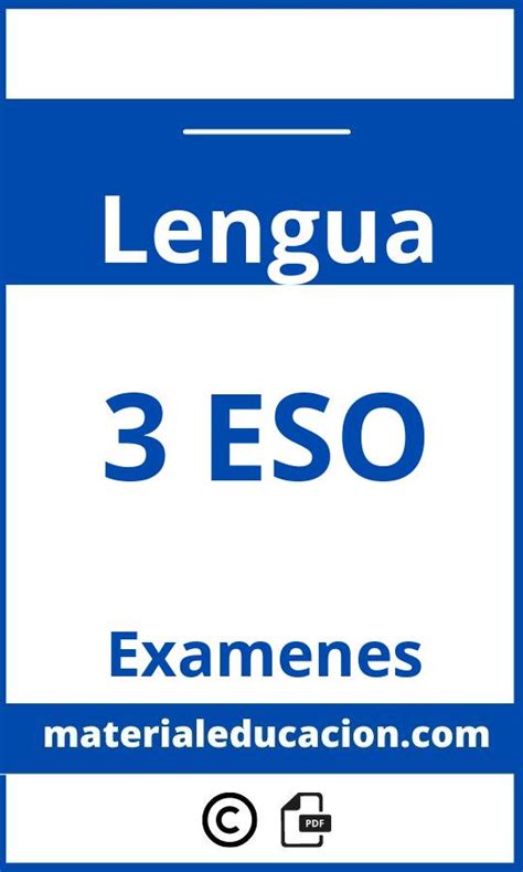 Examenes Lengua Eso Resueltos Pdf