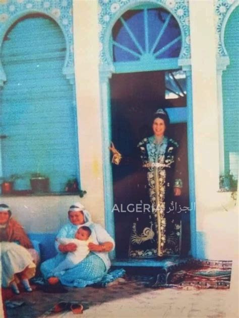 Algerian Bride From Constantine In Traditional Algerian Velvet Caftan