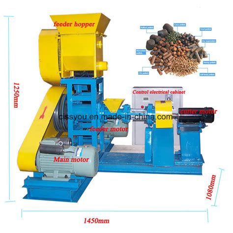 Chinese Floating Fish Feed Tilapia Food Pellet Maker Making Machine