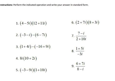 Solved Instructions Perform The Indicated Operation And Chegg