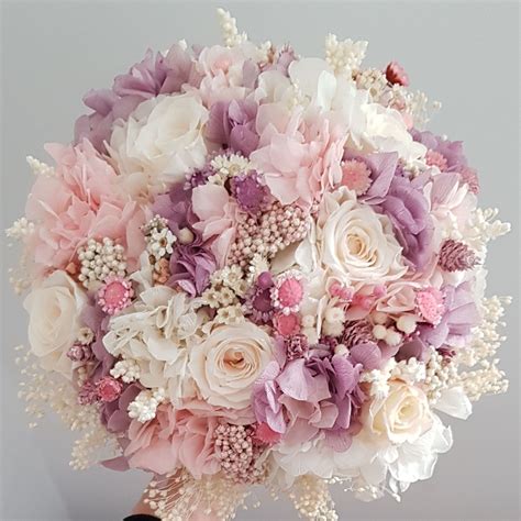 Ramo Lila Rosa Y Blanco Boquette Flowers Bridal Bouquet Flowers