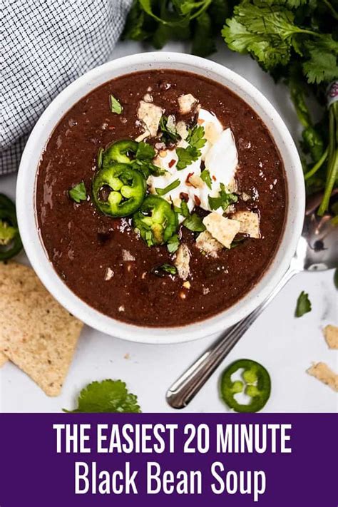 20 Minute Black Bean Soup Recipe Resep