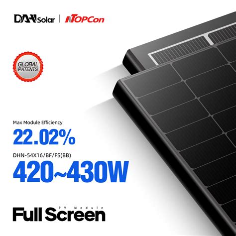 Dah Solar Full Black Bifacial Europe Stock Wp Full Screen China