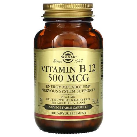 Solgar Vitamin B Mcg Vegetable Capsules