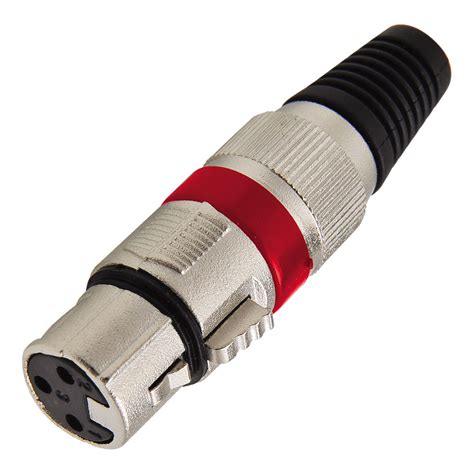 Conector Cannon Femea Vermelho Corpo Met Lico Aqui Que Tem Off