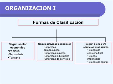 Tipos De Organizaciones Organización Empresas I