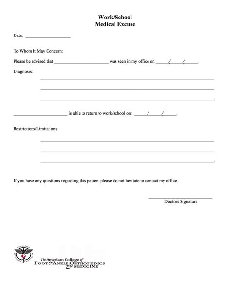 Editable 25 Free Doctor Note Excuse Templates ᐅ Templatelab Kaiser