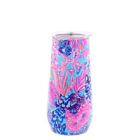 Lilly Pulitzer Splendor In The Sand Stainless Steel Champagne Flute