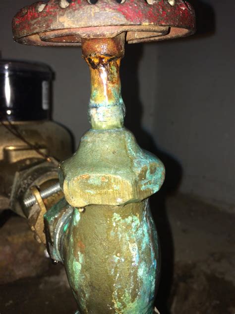 leak - Water leaking up the stem on the main water shutoff valve - Home