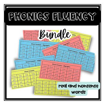 Phonics Fluency Word Sets Growing Bundle By The Literacy Ladder Tpt