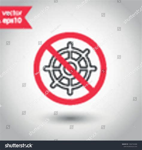 No Handwheel Icon Forbidden Hand Wheel Stock Vector (Royalty Free ...