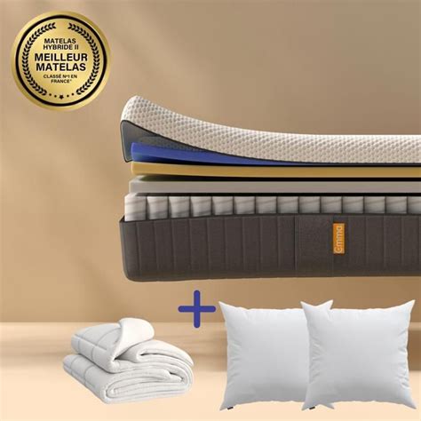 Emma Pack Matelas Hybride Ii X Oreillers Nuage Essentiel