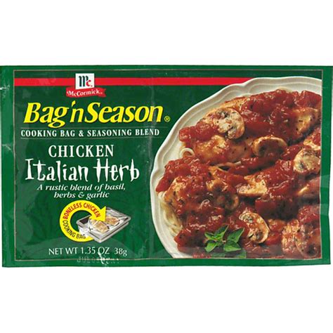 Mccormick Bag N Season Cooking Bag And Seasoning Blend Italian Herb