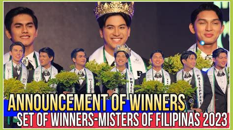 Announcement Of WINNERS Misters Of FILIPINAS 2023 YouTube