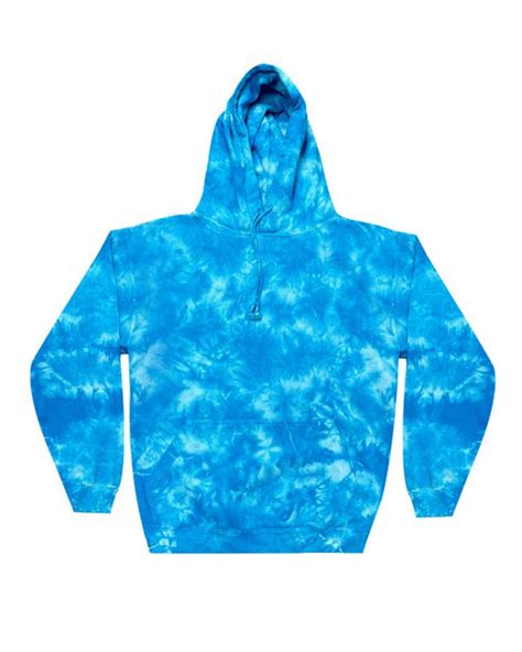 Malibu Blue Crystal Wash Tie Dye Hoodie Custom Colors Apparel