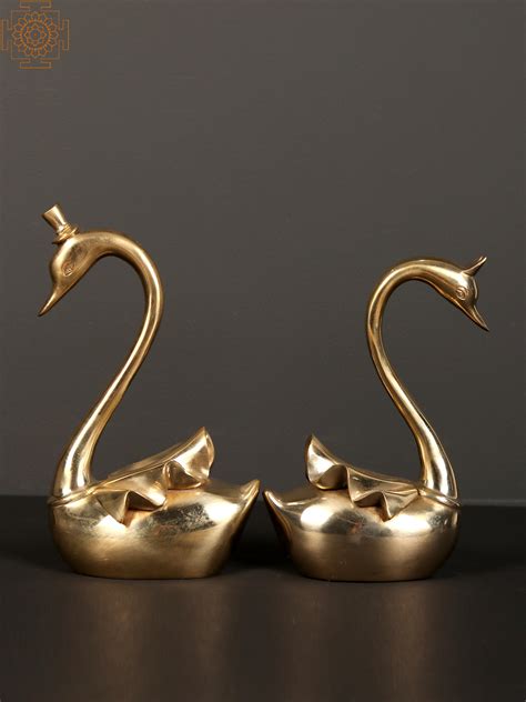 Mr Mrs Swan Couple Statue Home Decor Exotic India Art