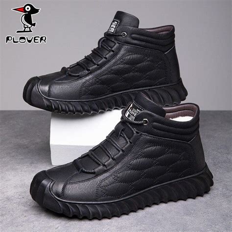 Buy Men Winter Snow Boots Waterproof Leather Casual Shoes Super Warm Mens Boots Outdoor Male