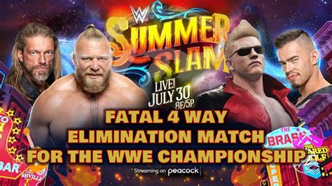 WWE 2K22 2022 07 30 FULL MATCH SUMMERSLAM FATAL 4 WAY ELIMINATION