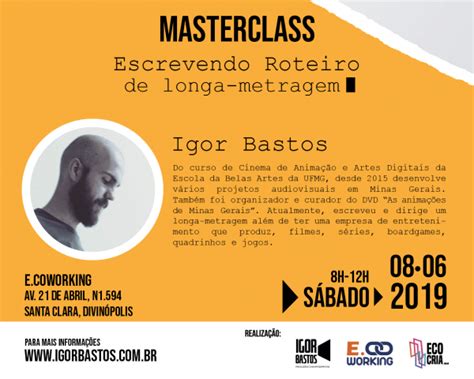 MASTERCLASS ESCREVENDO ROTEIRO DE LONGA METRAGEM em Divinópolis Sympla